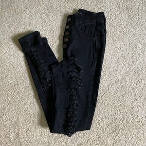 Hammer Jeans/Size 1 Black Skinny Distresse…